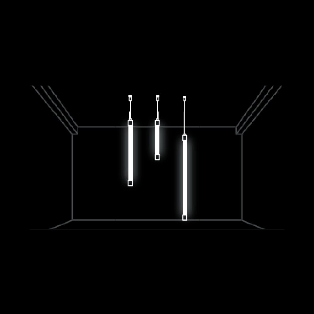 Vertical Pendant | Suspended (Asymmetric)